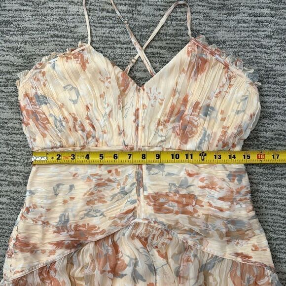 NWT Shona Joy Cross Front Midi Dress Blush/Multi Size 8 - Picture 9 of 13